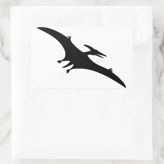 Pterodactyl Dinosaur Rechthoekige Sticker (Tas)