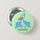Pterodactyl Dinosaur Ronde Button 5,7 Cm (Voorkant /achterkant)