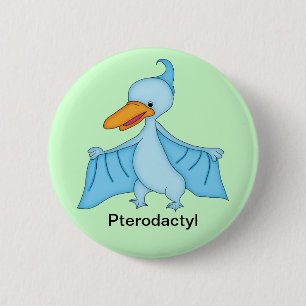 Pterodactyl Dinosaur Ronde Button 5,7 Cm