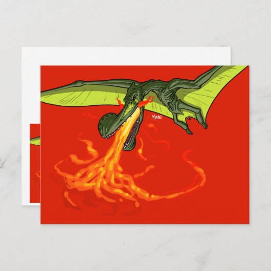 Pterodactyl Dinosaur - Sean Moore Briefkaart (Voorkant / Achterkant)