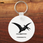 Pterodactyl Dinosaur Silhouette Sleutelhanger (Voorkant)