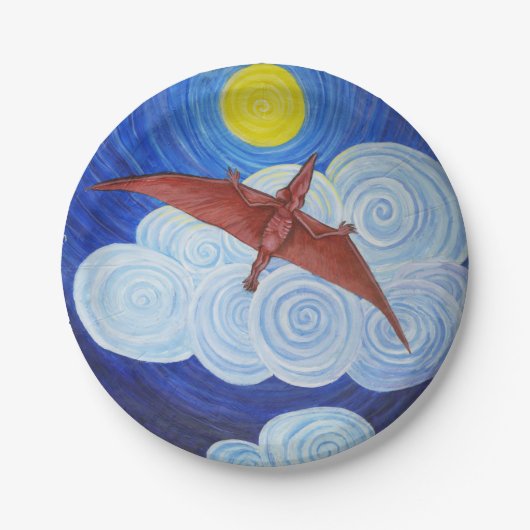 Pterodactyl neemt bord van vliegpapier (Voorkant)