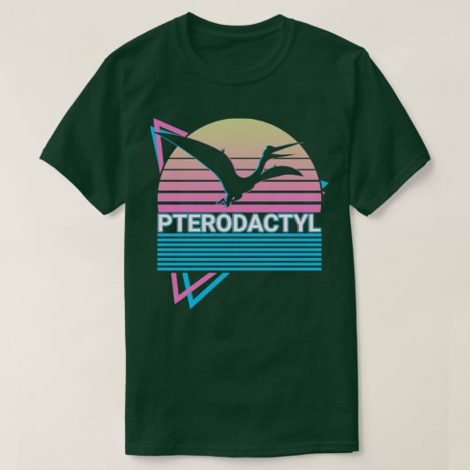 Pterodactyl Pterosaur Dinosaur Retro T-shirt (Design voorkant)