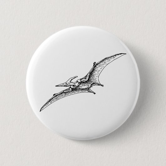Pterodactyl Ronde Button 5,7 Cm (Voorkant)