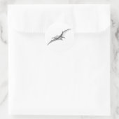 Pterodactyl Ronde Sticker (Tas)