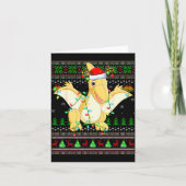 Pterodactyls Dinosaur Bird Ugly Christmas Sweaters Kaart (Voorkant)
