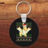 Pterodactyls Dinosaur Bird Ugly Christmas Sweaters Sleutelhanger (Voorkant)