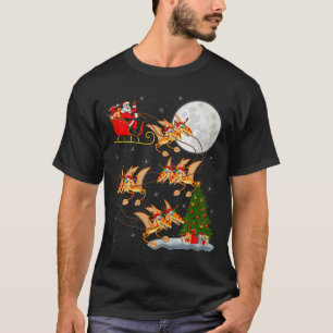Pterodactyls Dinosaur Vliegende Kerstman Slede Vli T-shirt
