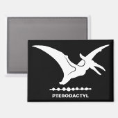 Pterodactylus Dinosaurus Silhouet Magneet (Voorkant / Achterkant)