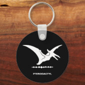 Pterodactylus Dinosaurus Silhouet Sleutelhanger (Voorkant)