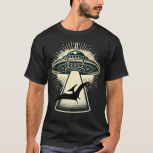 Pterodactylus ontvoerd door buitenaards UFO - Grap T-shirt