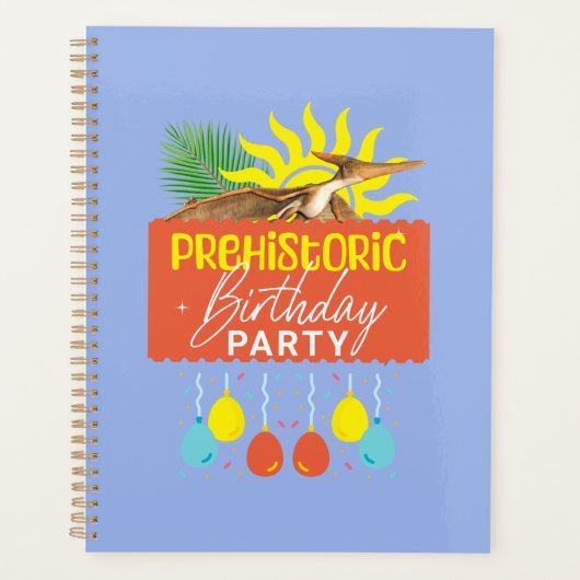 Pterodactylus Prehistorisch Verjaardagsfeestje Planner (Voorkant)
