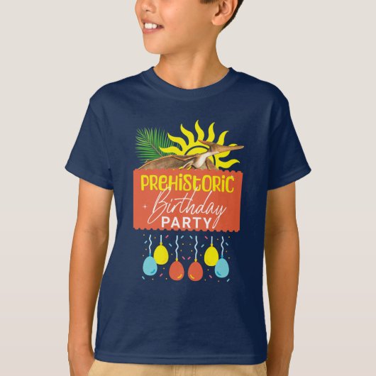 Pterodactylus Prehistorisch Verjaardagsfeestje T-shirt (Voorkant)