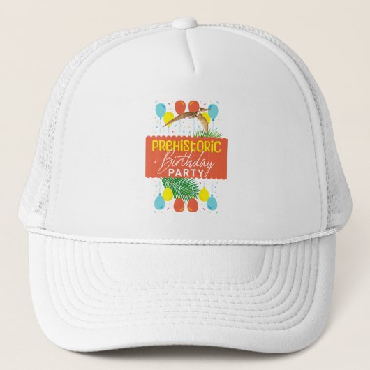 Pterodactylus Prehistorisch Verjaardagsfeestje Trucker Pet (Voorkant)