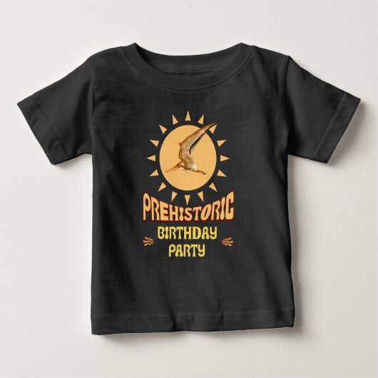 Pterodactylus verjaardagsfeest Retro Zon Dino Kuns (Voorkant)
