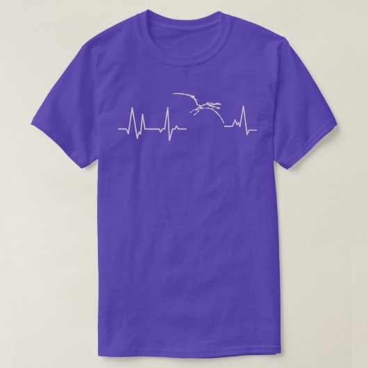 Pterosaur Heartbeat with Pterosauria Skeleton Hear T-shirt (Design voorkant)