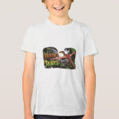 Pterosaur Paradise - Vliegende Dinosaurus Oerwoud Tri-Blend Shirt (Voorkant)