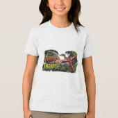 Pterosaur Paradise - Vliegende Dinosaurus Oerwoud Tri-Blend Shirt (Voorkant)