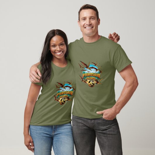 Pterosaur Patrol - Vliegende Dinosaurus Squad T-shirt (Unisex)