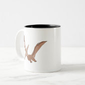 Pterosauriër Archosauriërs Tweekleurige Koffiemok (Voorkant links)