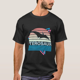 Pterosaurus retro prehistorische vliegende dinosau t-shirt