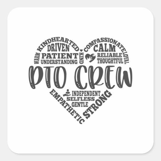 PTO-bemanning, ouderlerarenorganisatie Vierkante Sticker (Voorkant)