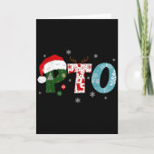 Pto Kerstman Hoed Rendier Ouder Leerkracht Organis Kaart (Voorkant)