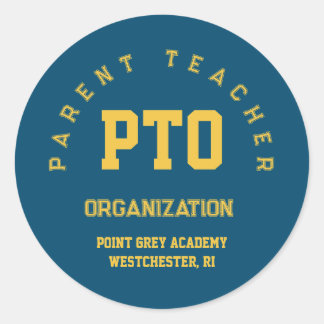 PTO Ouder Leraar Organisatie Custom School Ronde Sticker