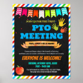 PTO PTA Meeting school sjabloon Poster (Voorkant)