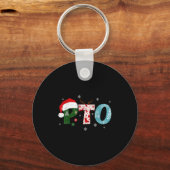 Pto Santa Hat Reindeer Parent Teacher Organization Sleutelhanger (Voorkant)