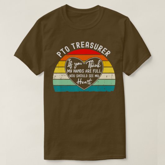 PTO Treasurer Appreciation School Parent Volunter T-shirt (Design voorkant)
