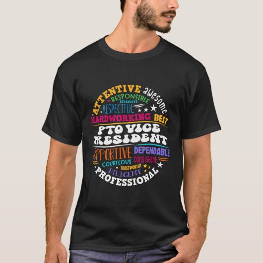 PTO Vice President Terug naar school Matching Oude T-shirt (Voorkant)