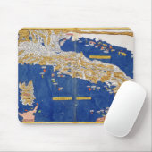 Ptolemaic Map of Italy, 1482 (gekleurde litho) Muismat (Met muis)