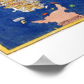 Ptolemaic Map of Italy, 1482 (gekleurde litho) Poster (Hoek)