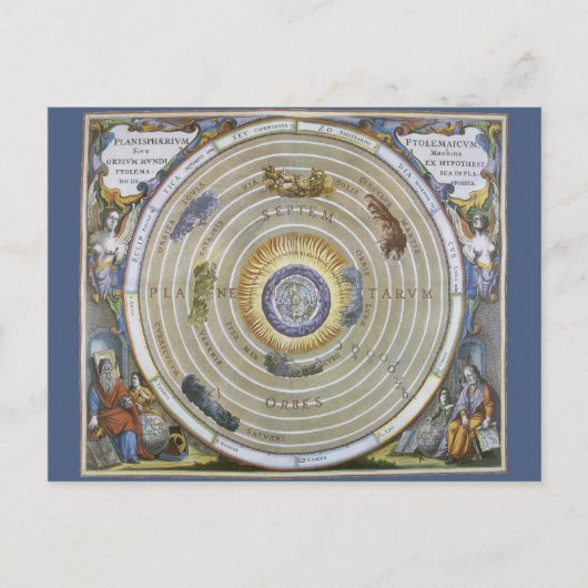 Ptolemaic Planisphere door Andreas Cellarius Briefkaart (Voorkant)