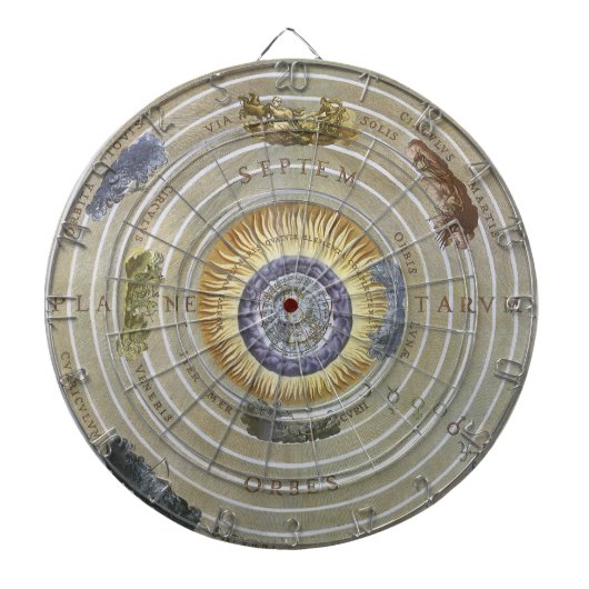 Ptolemaic Planisphere door Andreas Cellarius Dartbord (Voorkant)