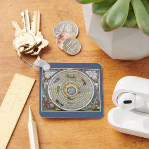  Ptolemaic Planisphere door Andreas Cellarius Sleutelhanger