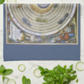 Ptolemaic Planisphere door Andreas Cellarius Theedoek (Gevouwen)