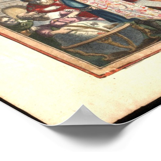 Ptolemaic System Chart (1660) Poster (Hoek)