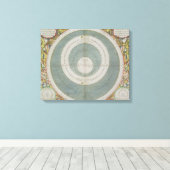 Ptolemaic System, van 'The Celestial Atlas' of Canvas Afdruk (Insitu (Houten vloer))