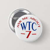 PTP's "Vraag me over WTC7"-Button - Stijl B Ronde Button 5,7 Cm (Voorkant /achterkant)