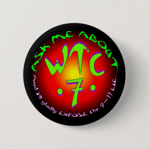 PTP's "Vraag me over WTC7"-Button - Stijl C Ronde Button 5,7 Cm