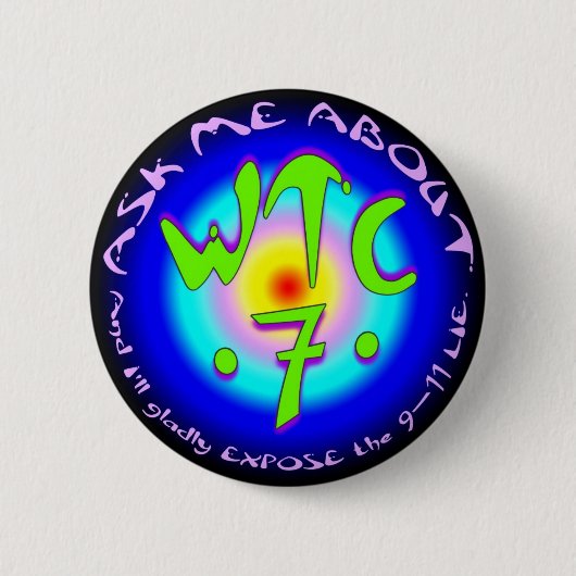 PTP's "Vraag me over WTC7"-Button - Stijl D Ronde Button 5,7 Cm (Voorkant)