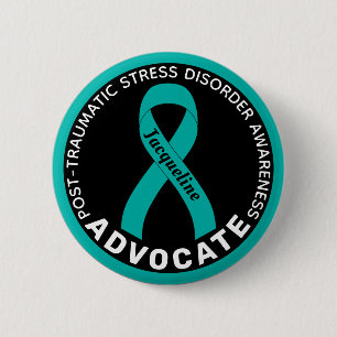 PTSD Awareness Advocate Black Button