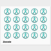 PTSD Awareness Advocate White Round Sticker (Vel)