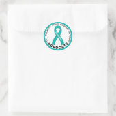 PTSD Awareness Advocate White Round Sticker (Tas)