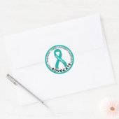 PTSD Awareness Advocate White Round Sticker (Envelop)