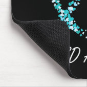 PTSD Awareness Blauwgroen Ribbon Muismat (Hoek)