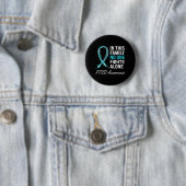 PTSD Awareness Blauwgroen Ribbon Ronde Button 5,7 Cm (In situ)