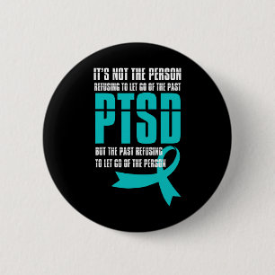 Ptsd Awareness Month Let Go Support Veterans Menta Ronde Button 5,7 Cm